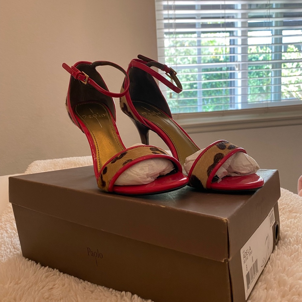 Linea Paolo Adela animal print heels
